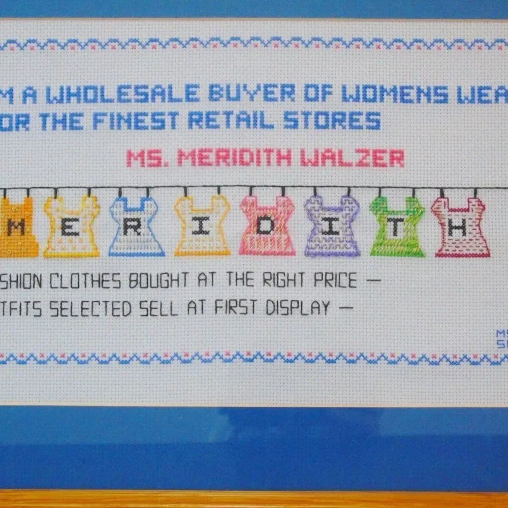 Vintage Framed Needle Point Picture